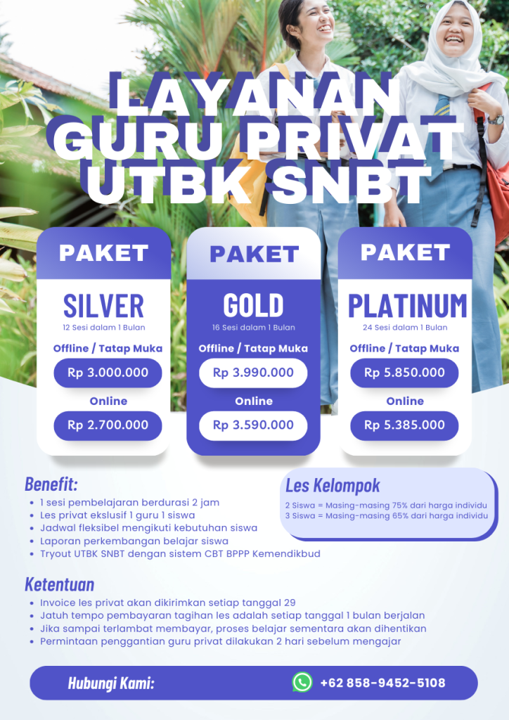 Harga Paket Les Privat UTBK SNBT