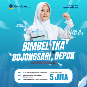 Daftar Sekarang! Bimbel TKA di Bojongsari, Depok untuk SD, SMP, dan SMA – Belajar Lebih Fokus dengan Guru Privat dari KoncoSinau.id