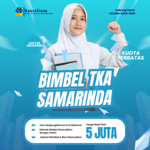 Daftar Sekarang! Bimbel TKA di Samarinda untuk SD, SMP, dan SMA – Belajar Lebih Fokus dengan Guru Privat dari KoncoSinau.id