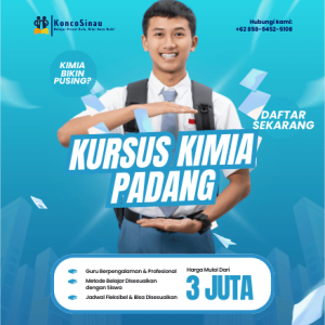 Pendaftaran Kursus Kimia di Padang SMP & SMA – Kuota Terbatas di KoncoSinau.id 3 Kursus Kimia di Padang