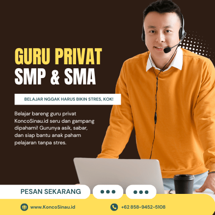 Guru Les Privat SMP & SMA — Solusi Belajar Interaktif Dengan Harga Terjangkau Bersama KoncoSinau.id 1 Guru Les Privat SMP & SMA