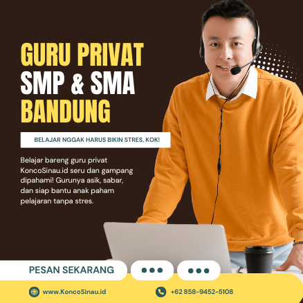 Pesan Sekarang! Guru Les Privat di Bandung – Belajar Lebih Fokus dengan Guru Privat dari KoncoSinau.id 1 Guru Les Privat di Bandung