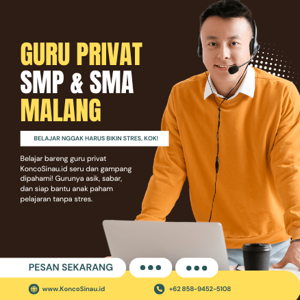 Guru Les Privat di Malang – Solusi Belajar Efektif untuk Anak SMP & SMA Bersama KoncoSinau.id 1 Guru Les Privat di Malang