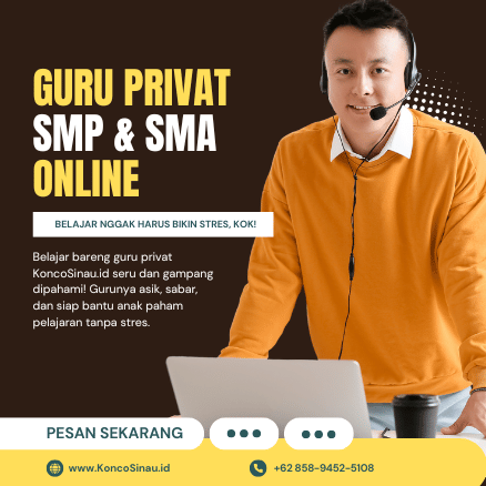 Guru Les Privat Online – Solusi Belajar Interaktif via Zoom atau Gmeet untuk Anak SMP & SMA Bersama KoncoSinau.id 1 Guru Les Privat Online
