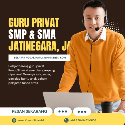 Guru Les Privat di Jatinegara, Jakarta Timur – Solusi Belajar Efektif untuk Anak SMP & SMA Bersama KoncoSinau.id 1 Guru Les Privat di Jatinegara, Jakarta Timur