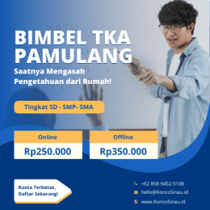 Bimbel TKA di Pamulang, Tangerang Selatan