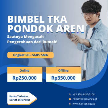 Bimbel TKA di Pondok Aren, Tangerang Selatan untuk SD, SMP, dan SMA – Belajar Lebih Fokus dengan Guru Privat dari KoncoSinau.id 1 Bimbel TKA di Pondok Aren, Tangerang Selatan