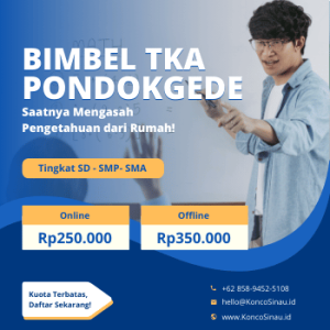Bimbel TKA di Pondokgede, Bekasi