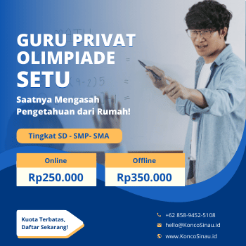 Guru Privat Olimpiade di Setu, Tangerang Selatan Bareng Guru Berpengalaman dari KoncoSinau.id, Dijamin Lebih Paham! 1 Guru Privat Olimpiade di Setu, Tangerang Selatan