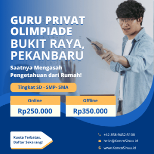 Guru Privat Olimpiade di Bukit Raya, Pekanbaru: Bimbingan Intensif Persiapan Tes OSN/KSN Bareng KoncoSinau 3 Guru Privat Olimpiade di Bukit Raya, Pekanbaru